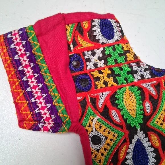 Traditional Indian Navratri Chania Choli Outfit Skirt Top Mirrored Embroidered - Picture 4 of 16